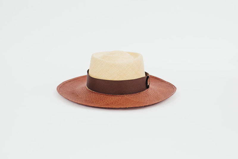 Brown&Natural Panama Hat