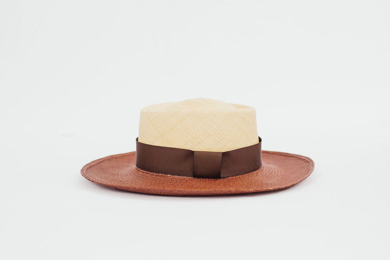 Brown&Natural Panama Hat